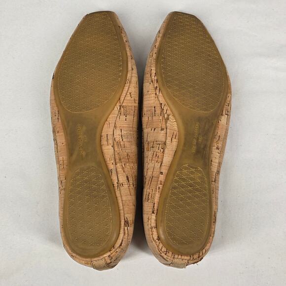 VERONICA BEARD WOMEN'S TAN BEATRIX CORK SKIMMER BALLET FLATS SIZE 6.5M SLIP-ON - Picture 5 of 13